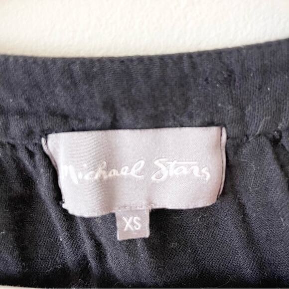 Michael Stars Muslin Long Sleeve Shirt Dress Midi Women’s size XS Black - Picture 3 of 12